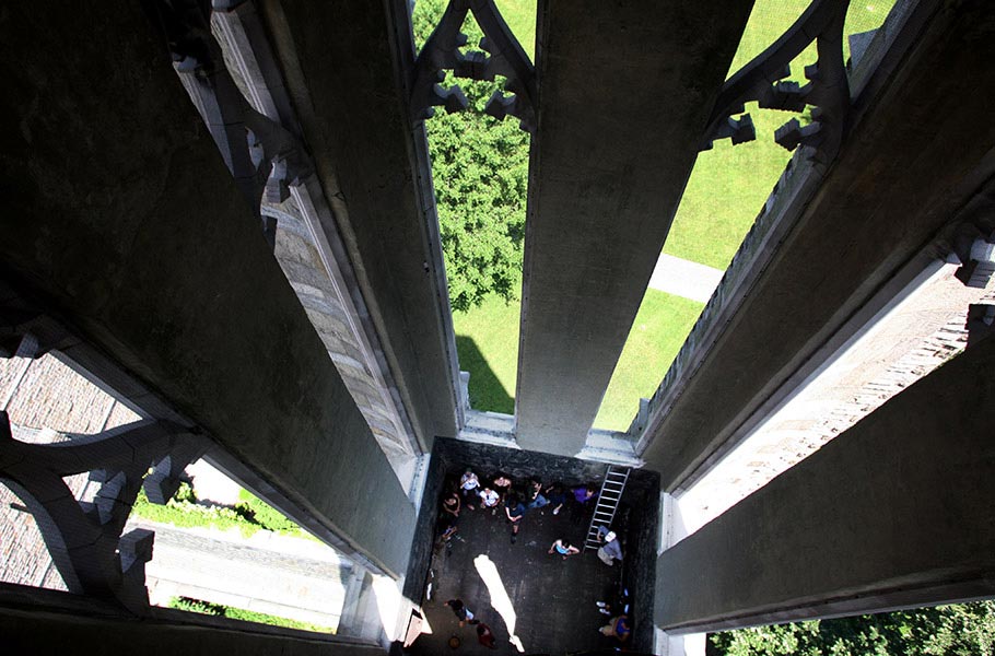 Climb Clothier Tower during Senior Week to ring the bells.