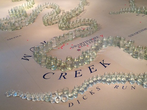 Stacy Levy's "Waterways" exhibit, pictured above, is currently on display at the List Gallery. Waterways